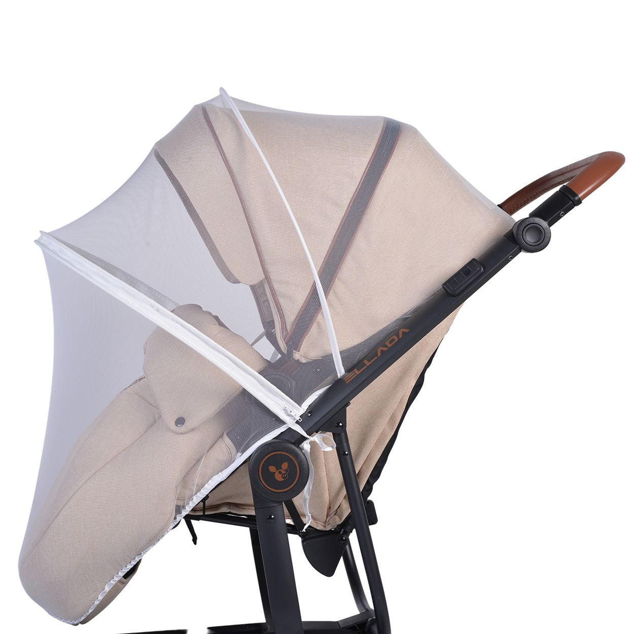 MOSKITONETZ Universal weiß universell für Einsitzer-Kinderwagen, einfacher Zugang zum Kind - Weiß, Textil - Cangaroo