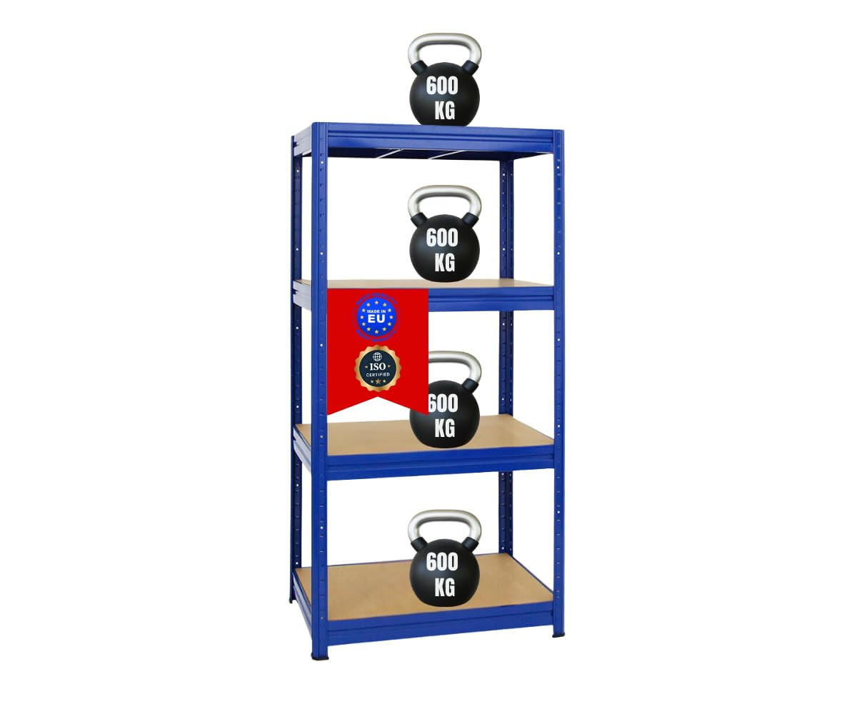 SCHWERLASTREGAL Dino 180x90x60 cm Fachlast 600 kg Blau - Blau, Metall (90/180/60cm) - PROREGAL
