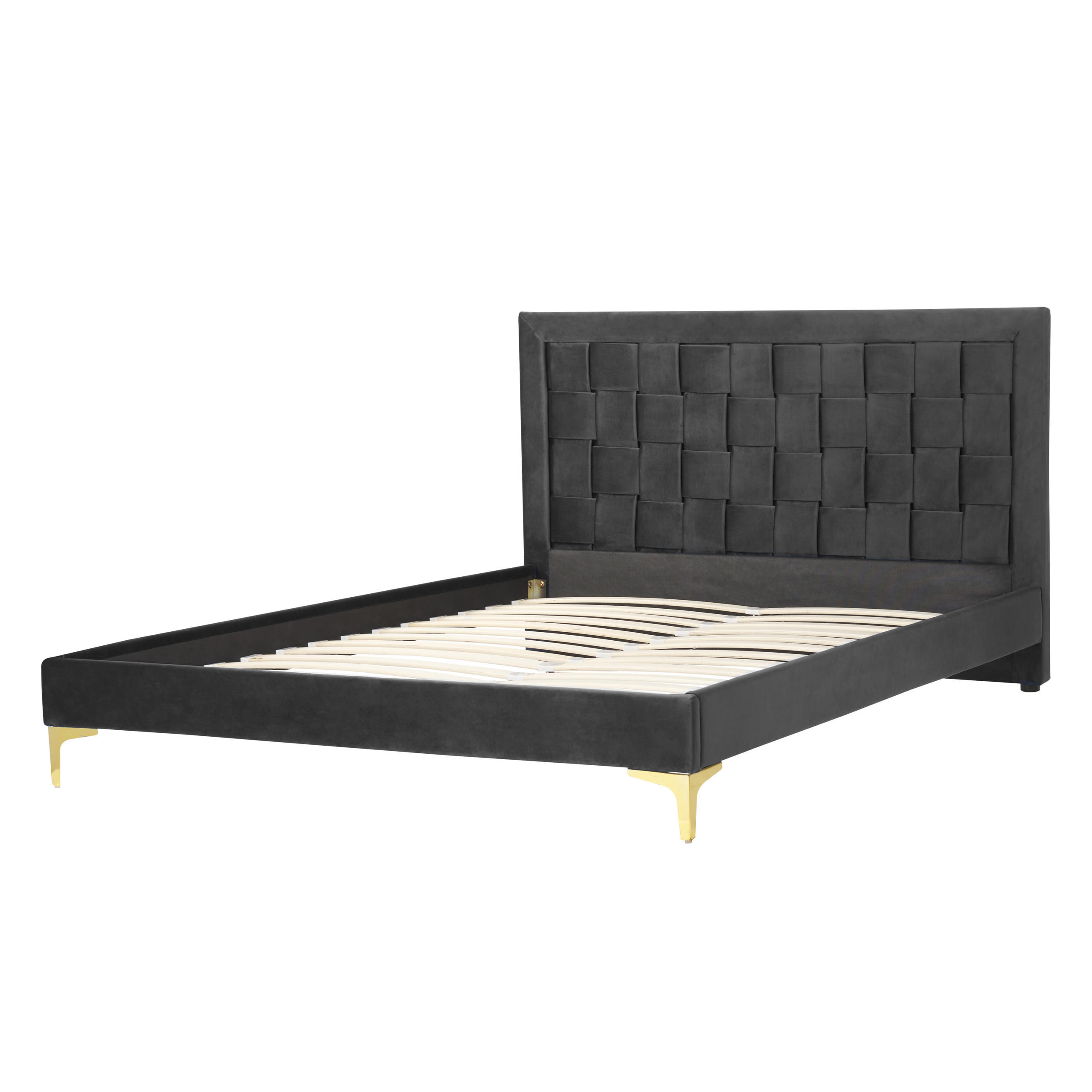 DOPPELBETT 140/200cm Schwarz Limoux - Schwarz, Textil (140/200cm) - Beliani