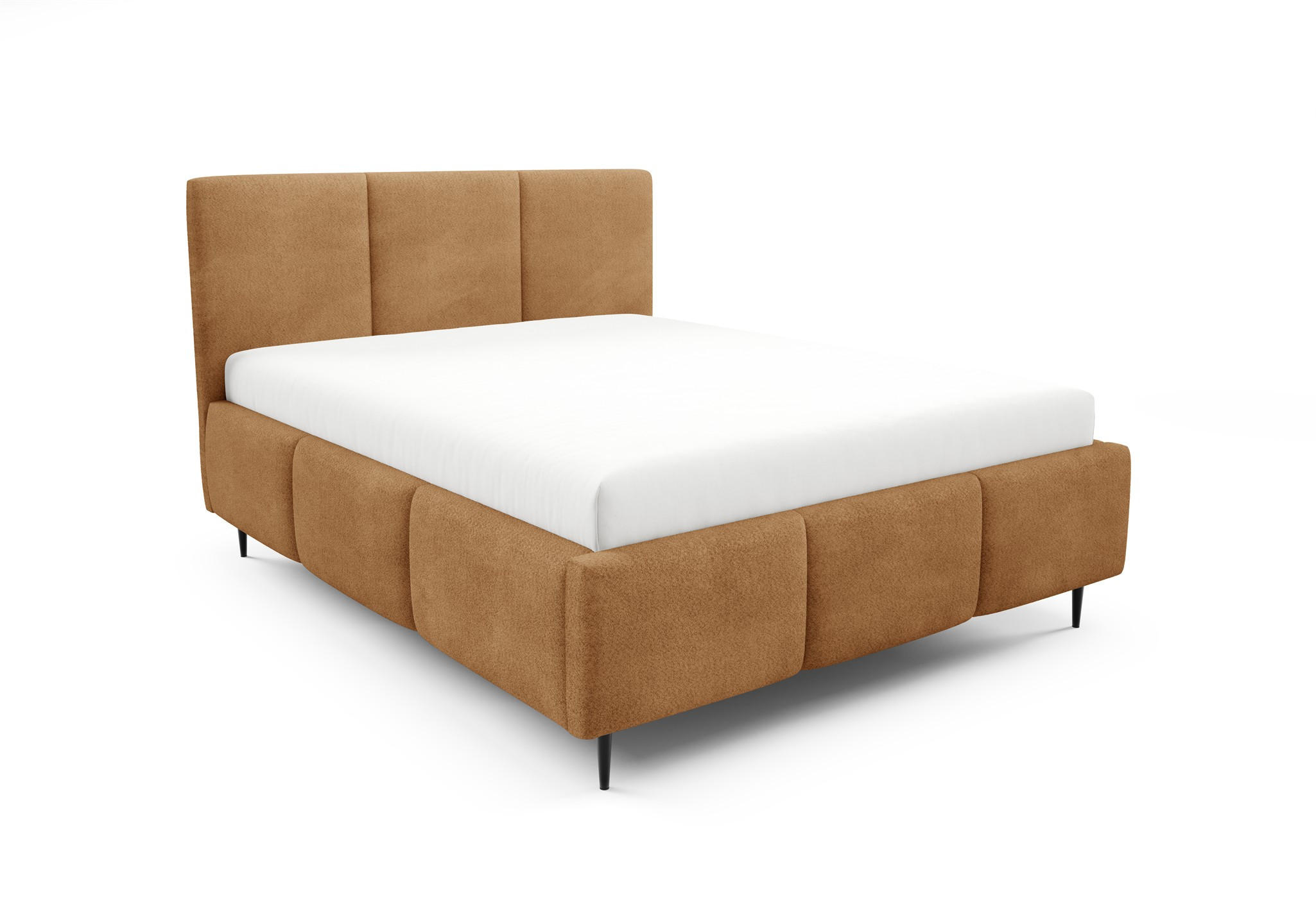 POLSTERBETT Miami - Rotbraun, Holzwerkstoff/Textil (160/200cm) - Fun Möbel