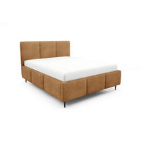 POLSTERBETT Miami - Rotbraun, Holzwerkstoff/Textil (160/200cm) - Fun Möbel