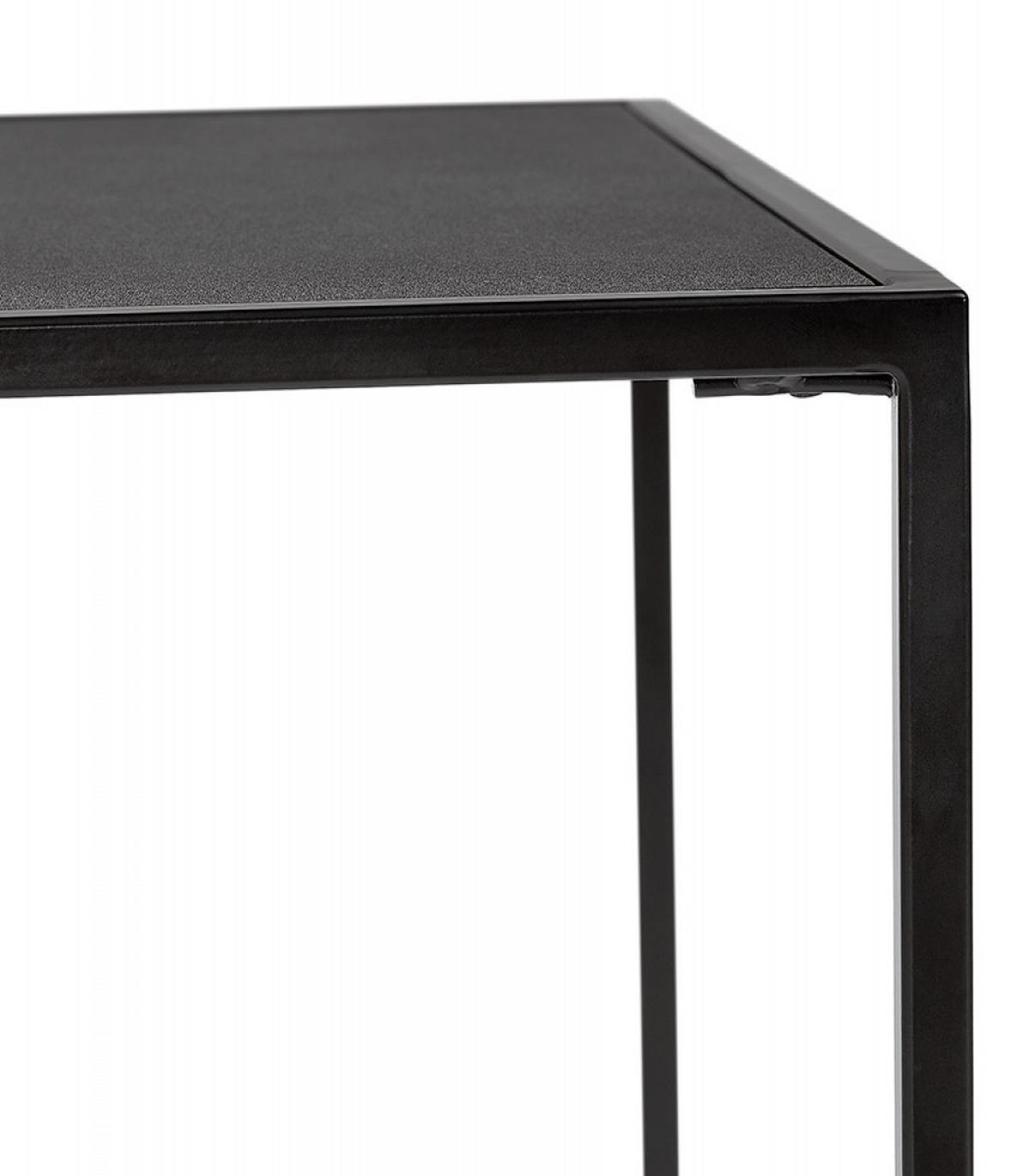 BEISTELLTISCH-SET Schwarz Holz Metall Stapelbar 50x50x50 45x45x45 40x40x40 cm - Schwarz, Holz/Metall (50/50/50cm) - KADIMA DESIGN