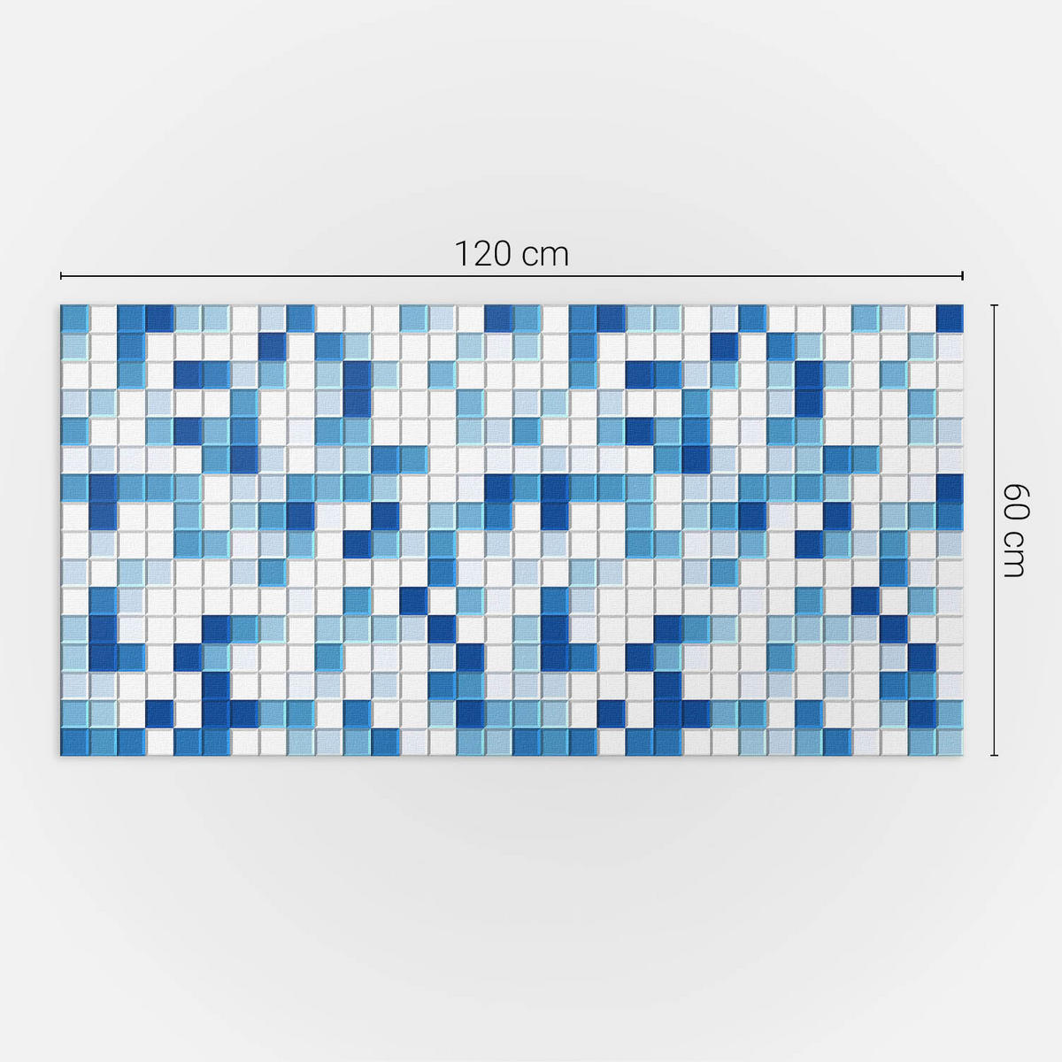 WANDPANEEL 120x60 cm selbstklebend Dunevale - Hellblau, Kunststoff (60/1.6/120cm) - Wallfluent