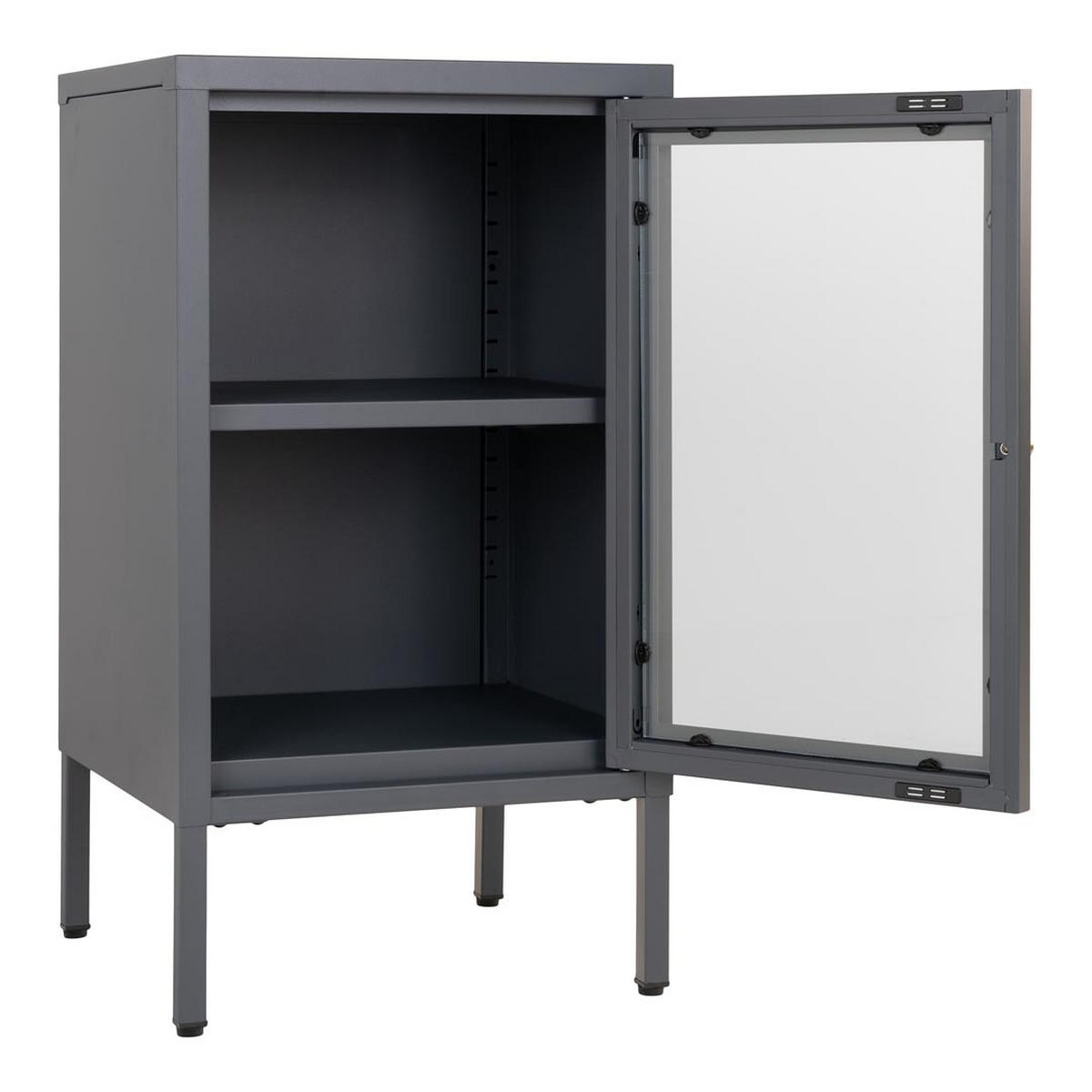 VITRINE Grau - Grau, Holzwerkstoff (38/70/35cm) - ebuy24