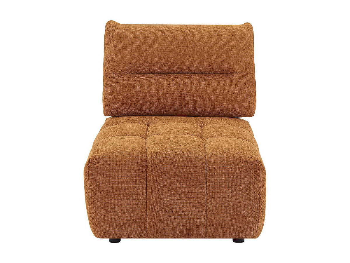 SESSEL mit gerader Rückenlehne - 1 -Sitzer - Polyester - terracotta - APOLIU - Braun, Textil (86/93/123cm) - Vente-Unique