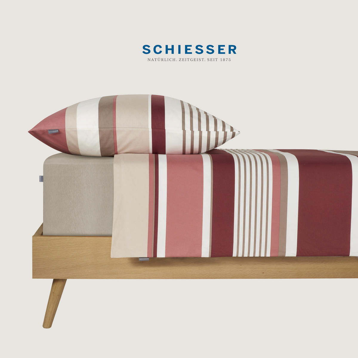 BETTWÄSCHESET Rexo - Renforcé - 2-teilig - 135 x 200 cm - Altrosa - Altrosa, Textil (135/200cm) - SCHIESSER