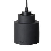 PENDELLEUCHTE Left Beton 11x11 cm Schwarz - Schwarz, Stein (11/11/150cm) - Zuiver