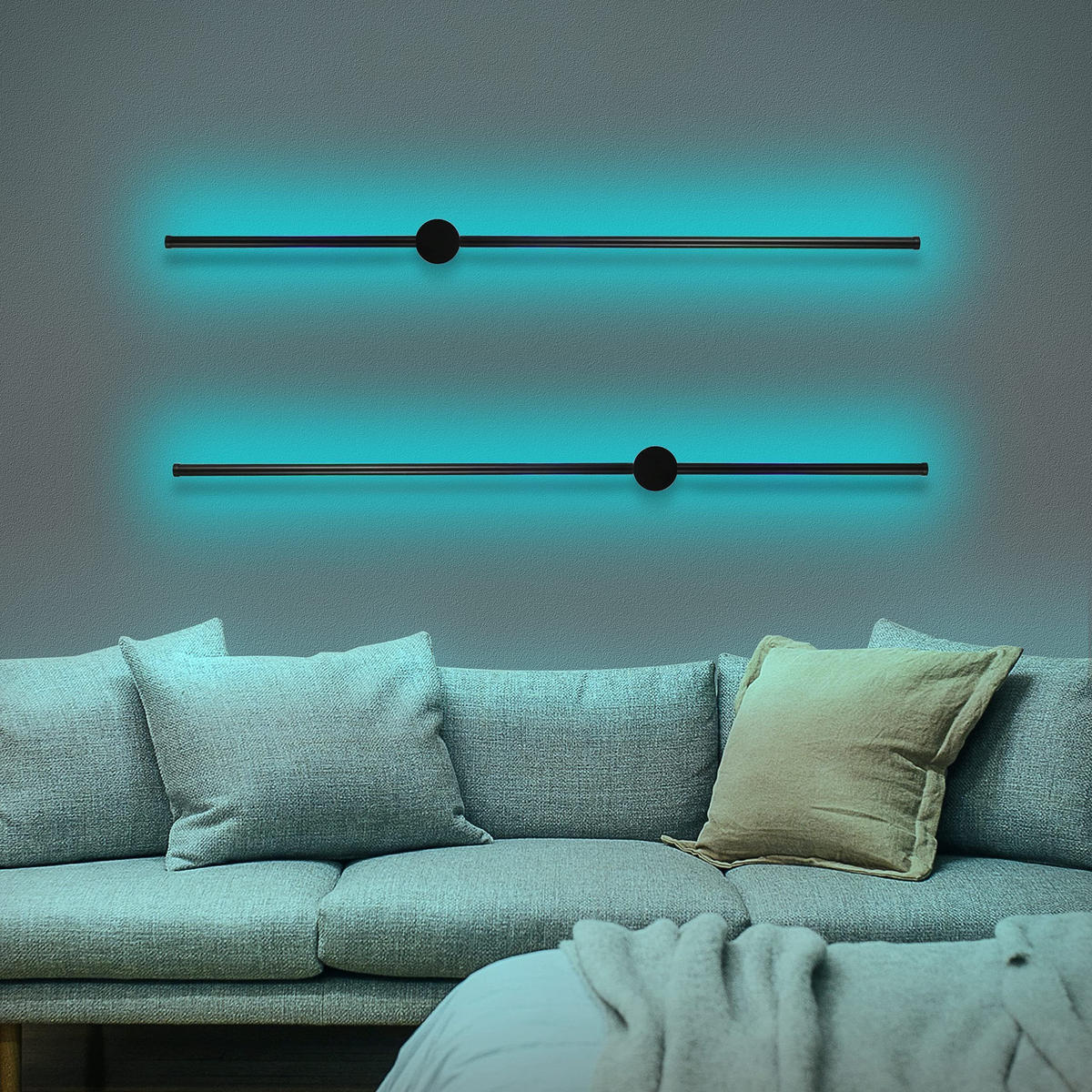 LED-WANDLEUCHTE Sparkler 100/6/10 cm - Schwarz, Metall (6/10/100cm) - ZMH