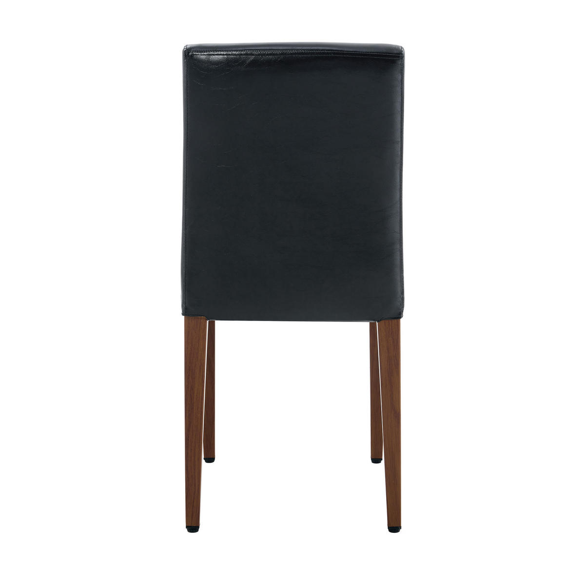 ESSZIMMERSTUHL mit PU-Bezug 90 cm Schwarz Nussbaumoptik 2er-Set - Schwarz, Metall (47/90/41.1cm) - Meubliv