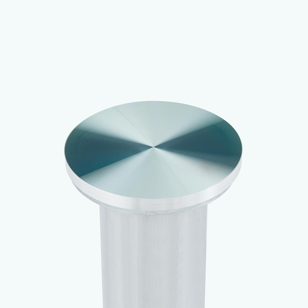 COUCHTISCH DE-37356 rund mit Glasplatte und Metallgestell Silber - Silberfarben, Metall (70/70/45cm) - ComfortXL