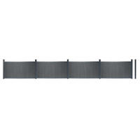 SICHTSCHUTZZAUN CALLADO PREMIUM - 115 cm, 4 x Element + 6 x Pfosten - Anthrazit, Kunststoff (786/115cm) - Home Deluxe