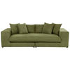 3-SITZER-SOFA dunkelgrün mit Kissen Glorvika - Grün, Textil (240/58/120cm) - Beliani