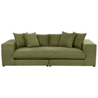 3-SITZER-SOFA dunkelgrün mit Kissen Glorvika - Grün, Textil (240/58/120cm) - Beliani