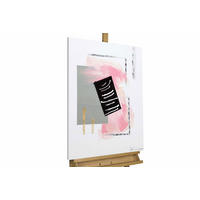 ACRYLBILD HANDGEMALT 60/80 cm - Pink/Grau, Holz/Textil (1.7/80cm) - KUNSTLOFT