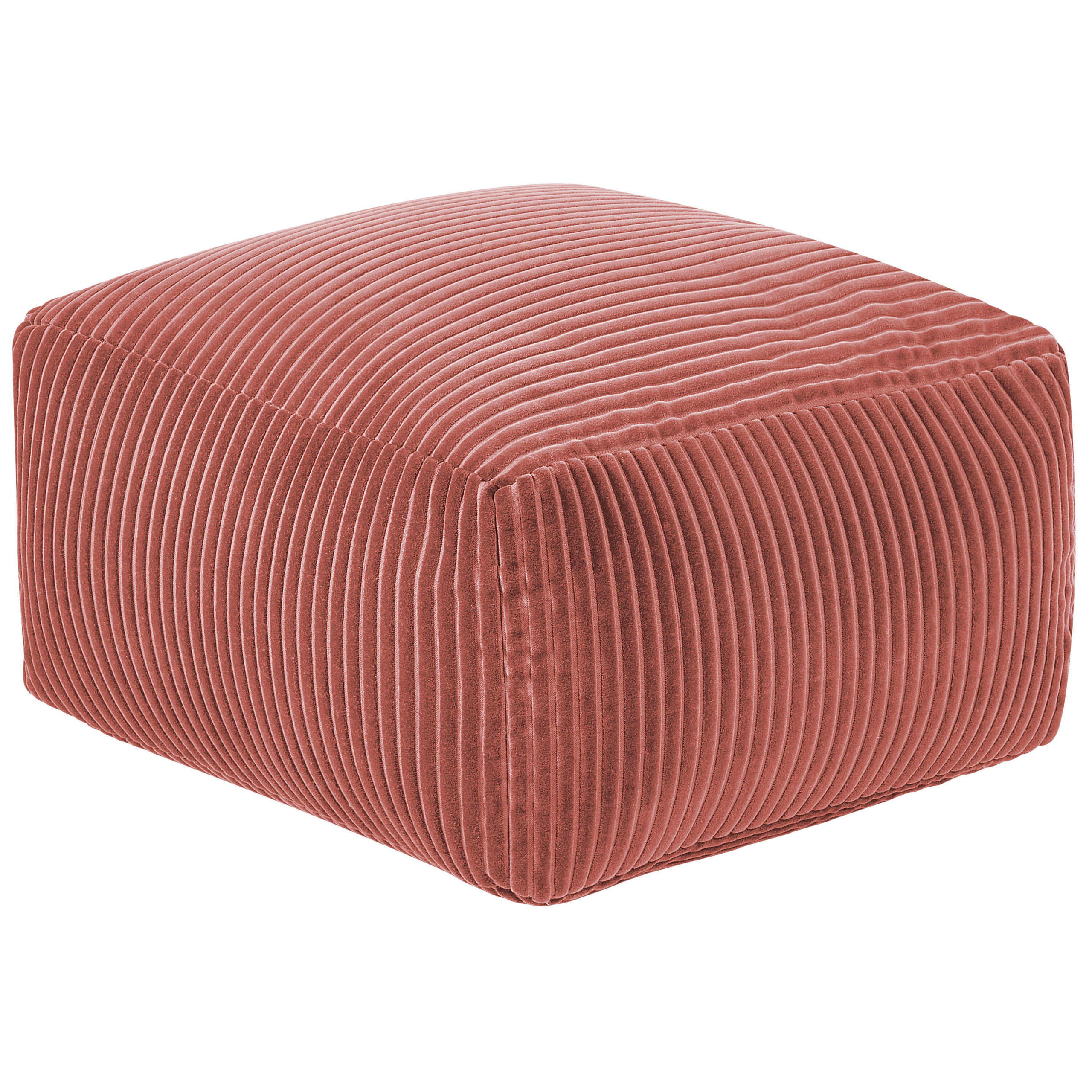 POUF Mukki 50/50/30 cm - Rot, Textil (50/30/50cm) - Beliani