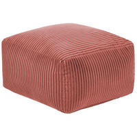 POUF Mukki 50/50/30 cm - Rot, Textil (50/30/50cm) - Beliani