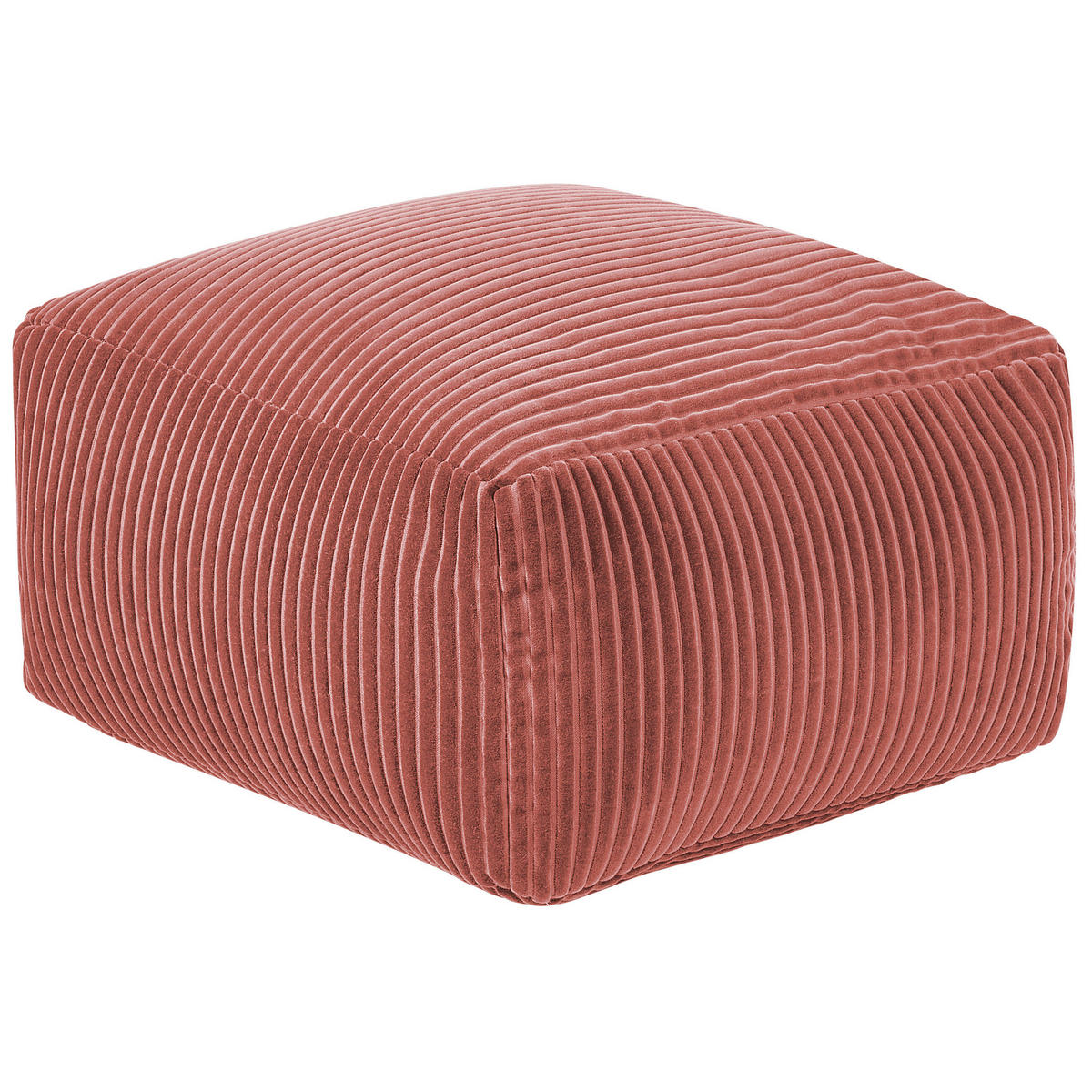 POUF Mukki 50/50/30 cm - Rot, Textil (50/30/50cm) - Beliani