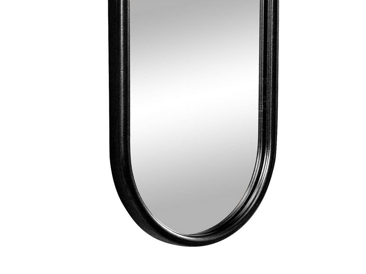 3ER-SET Spiegel oval - 23 x 120 cm - Metall - Schwarz - JAYLEN - Schwarz, Metall (23/120/2cm) - Vente-Unique
