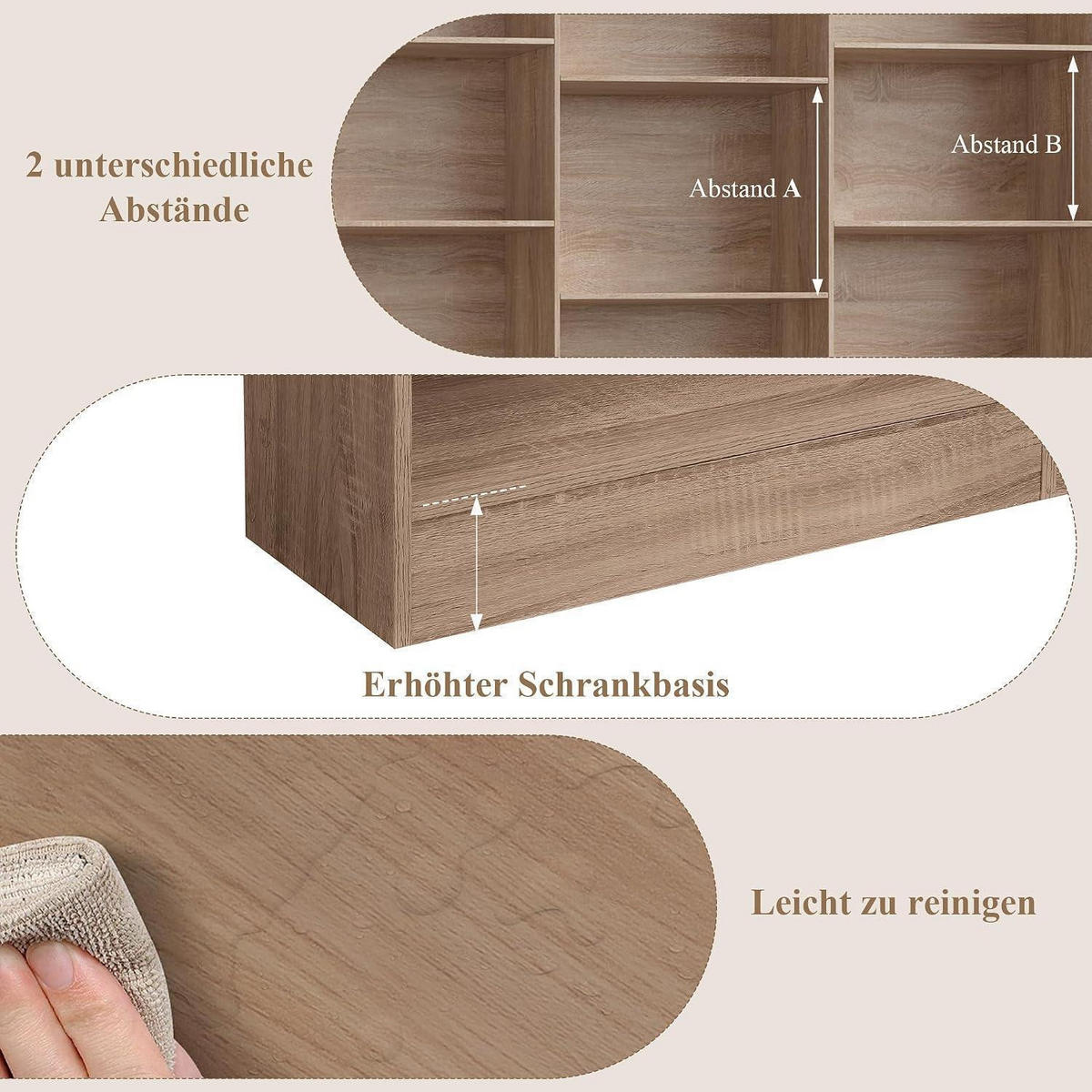 BÜCHERREGAL 188 cm Eiche - Braun, Holzwerkstoff (149/188/23.5cm)