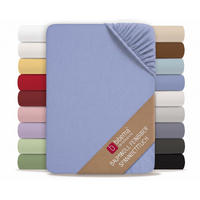 SPANNBETTTUCH Premium Biber blau, 180x200 cm - 200x200 cm - Blau, Textil (200/200cm) - biberna