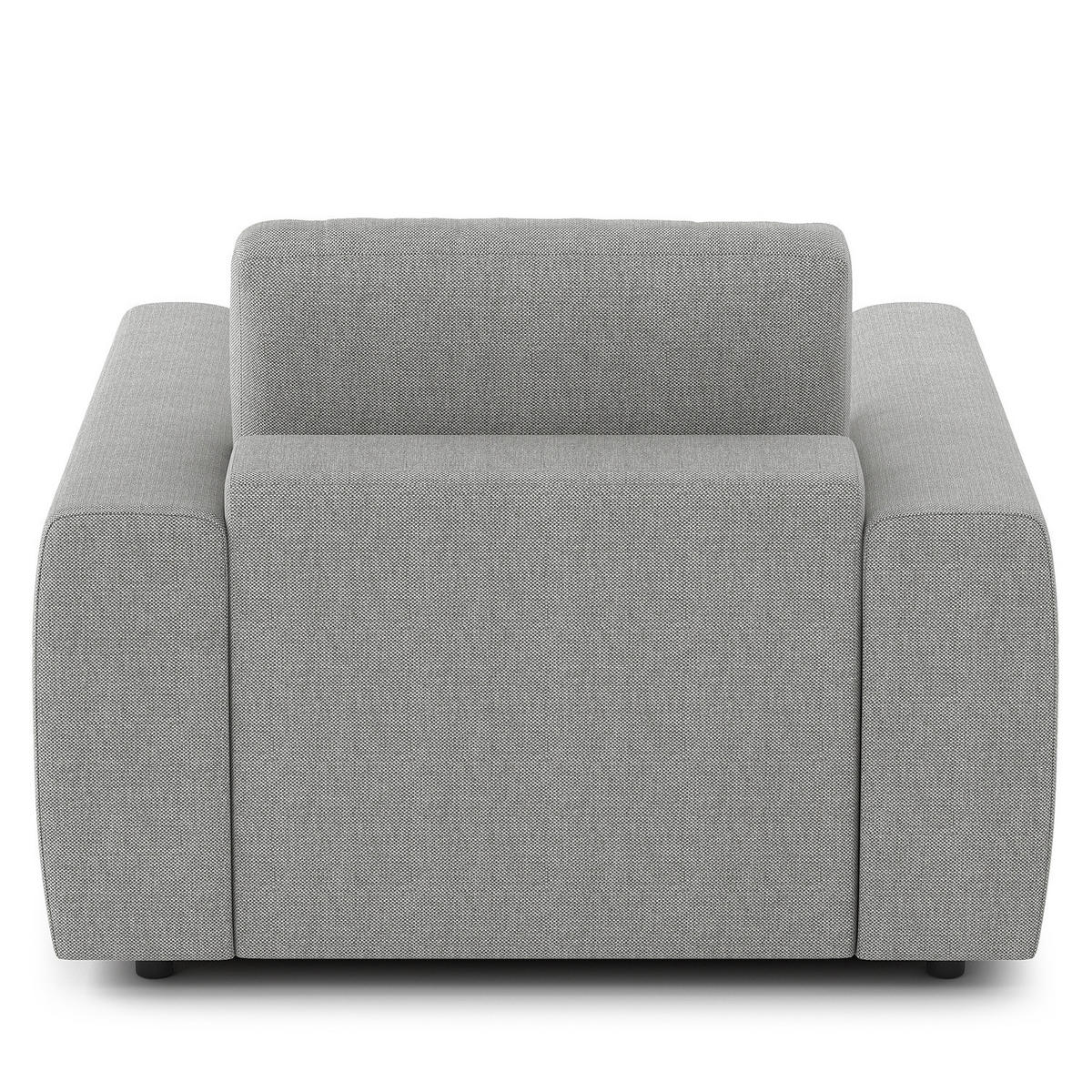 SESSEL - Schwarz/Grau, Kunststoff/Textil (116/80/117cm) - home24