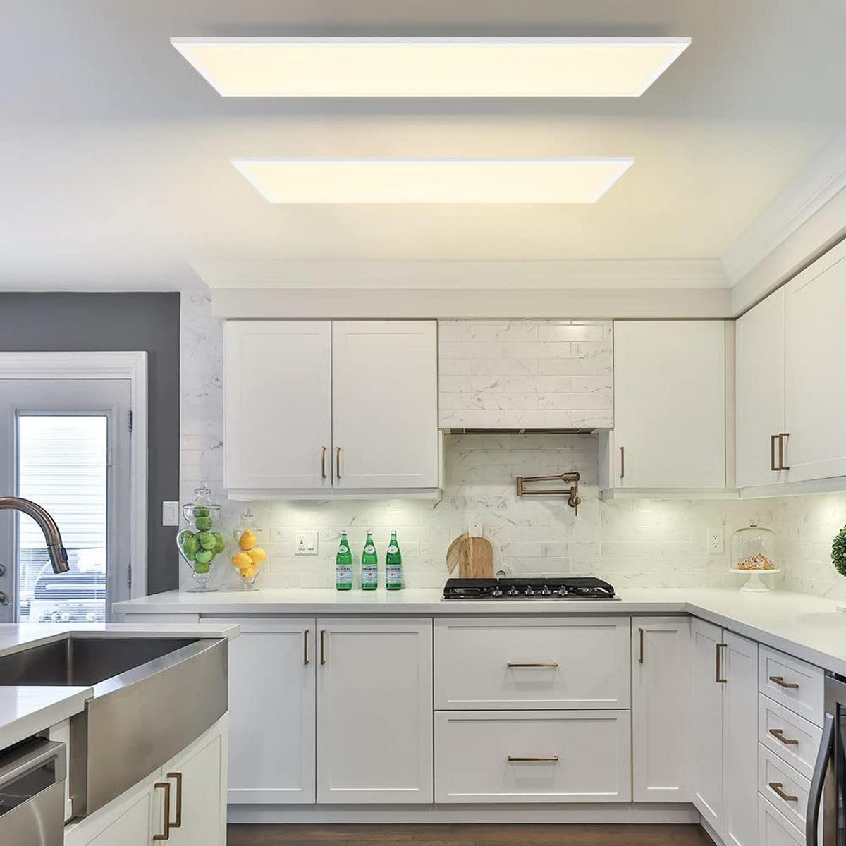 LED-DECKENLEUCHTE Thrall 100/25/1cm - Weiß, Metall (100/25/1cm) - ZMH