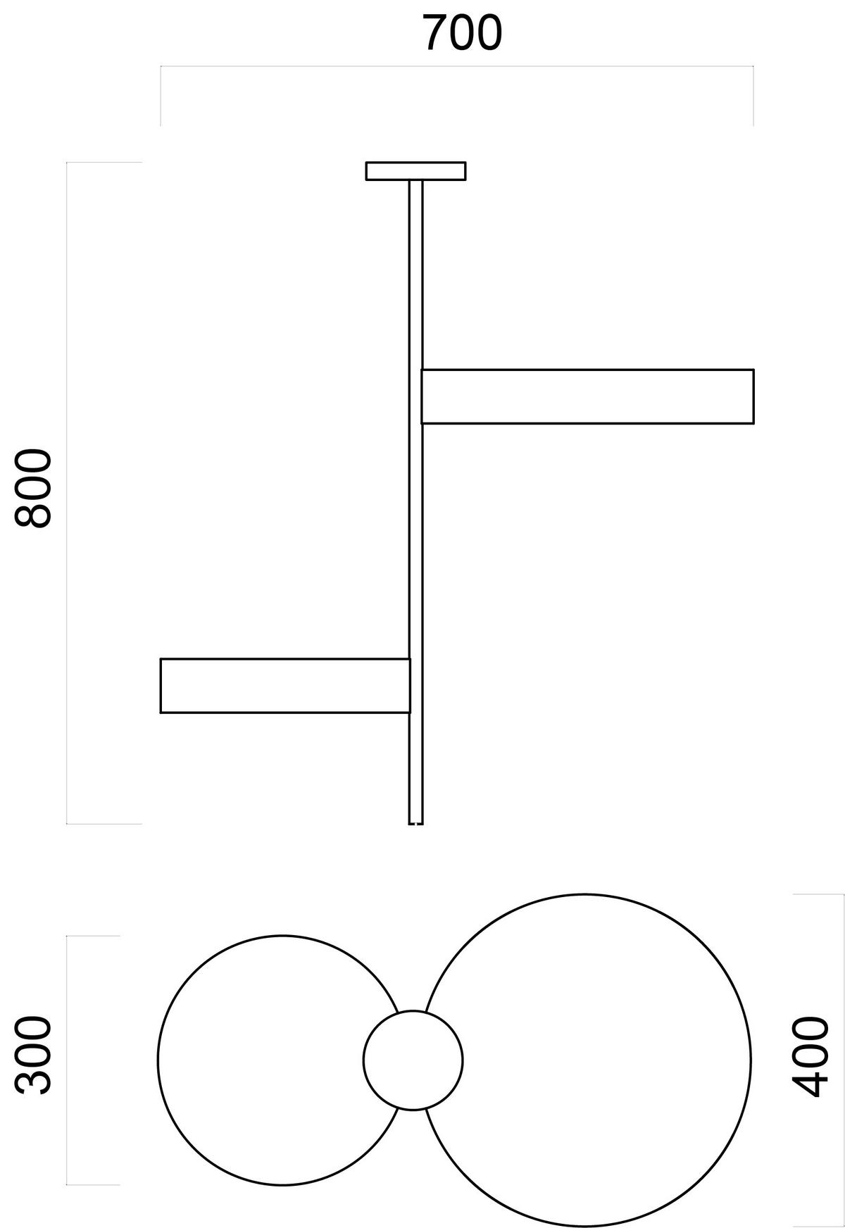 DECKENLEUCHTE - Goldfarben, Metall (40/70/80cm) - Lumicom