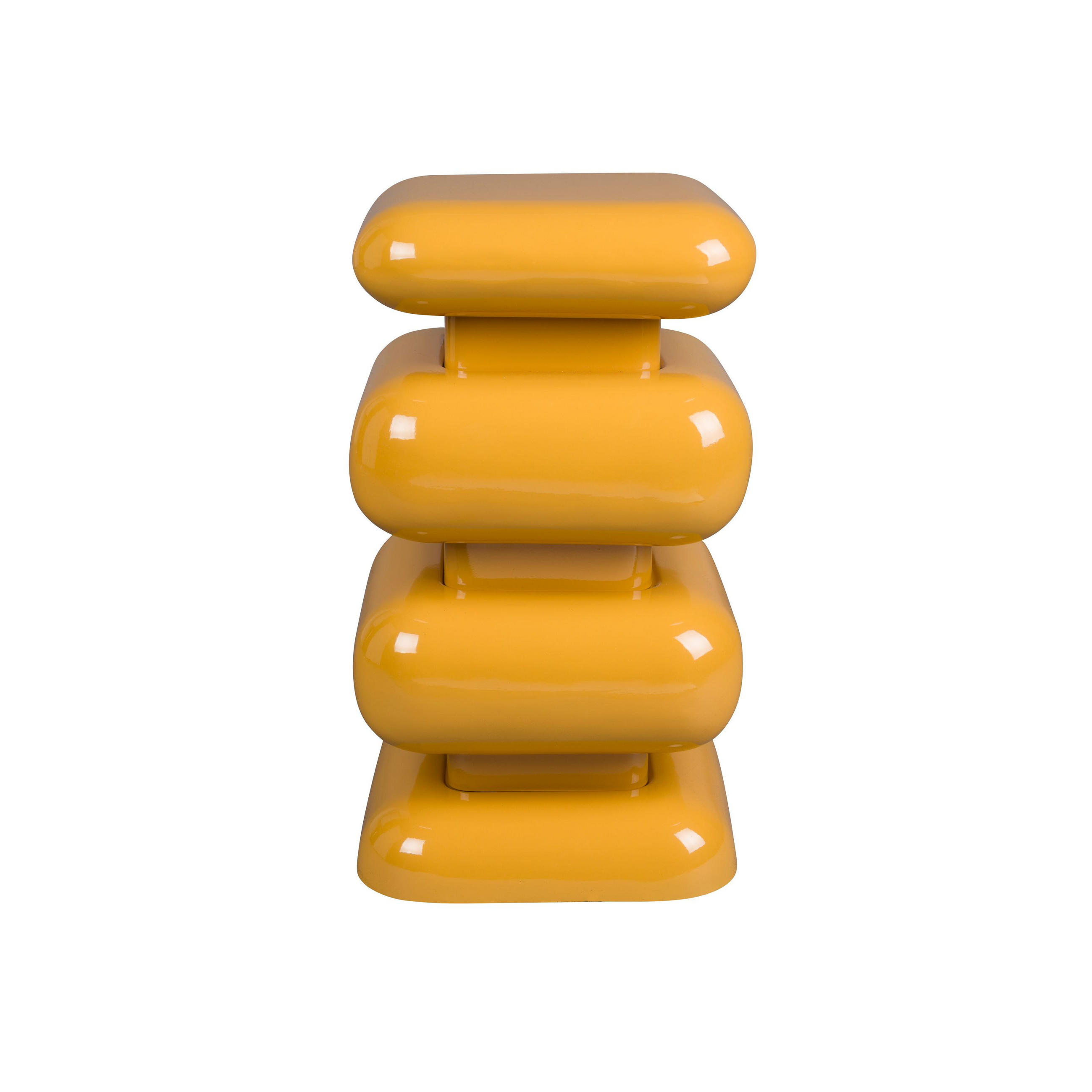 BEISTELLTISCH Stubby Gelb - Gelb, Metall (29/29/49cm) - Dutchbone
