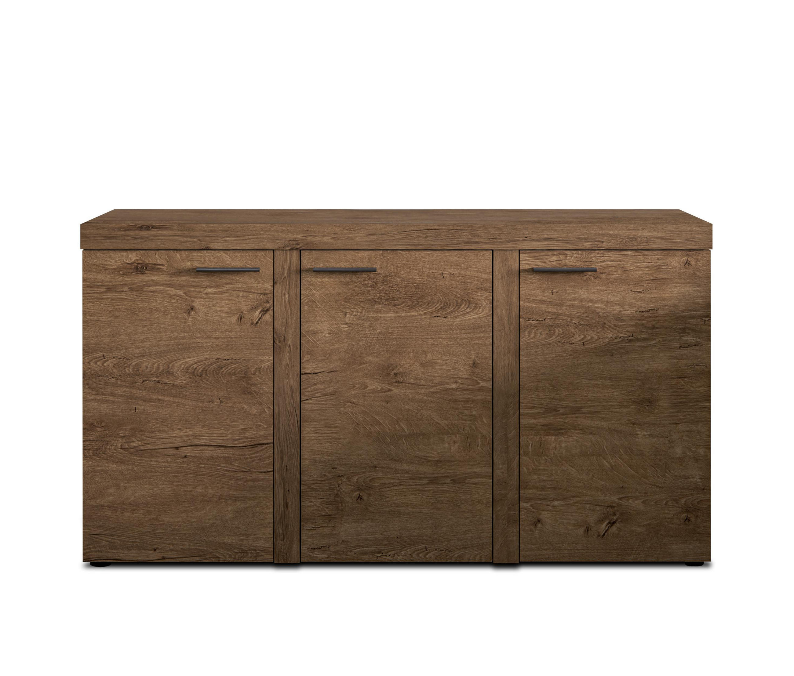 SIDEBOARD Spacoro 3D Eiche Lefkas 148,8/82/40,3 cm – Wohnzimmer Kommode Modern - Braun, Holzwerkstoff/Kunststoff (149/82/40cm) - AX Living