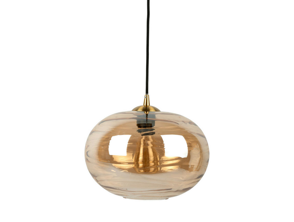 HANGELAMPE Glamour Sphere 30/30/21 cm - Braun, Glas (30/30/21cm) - Leitmotiv