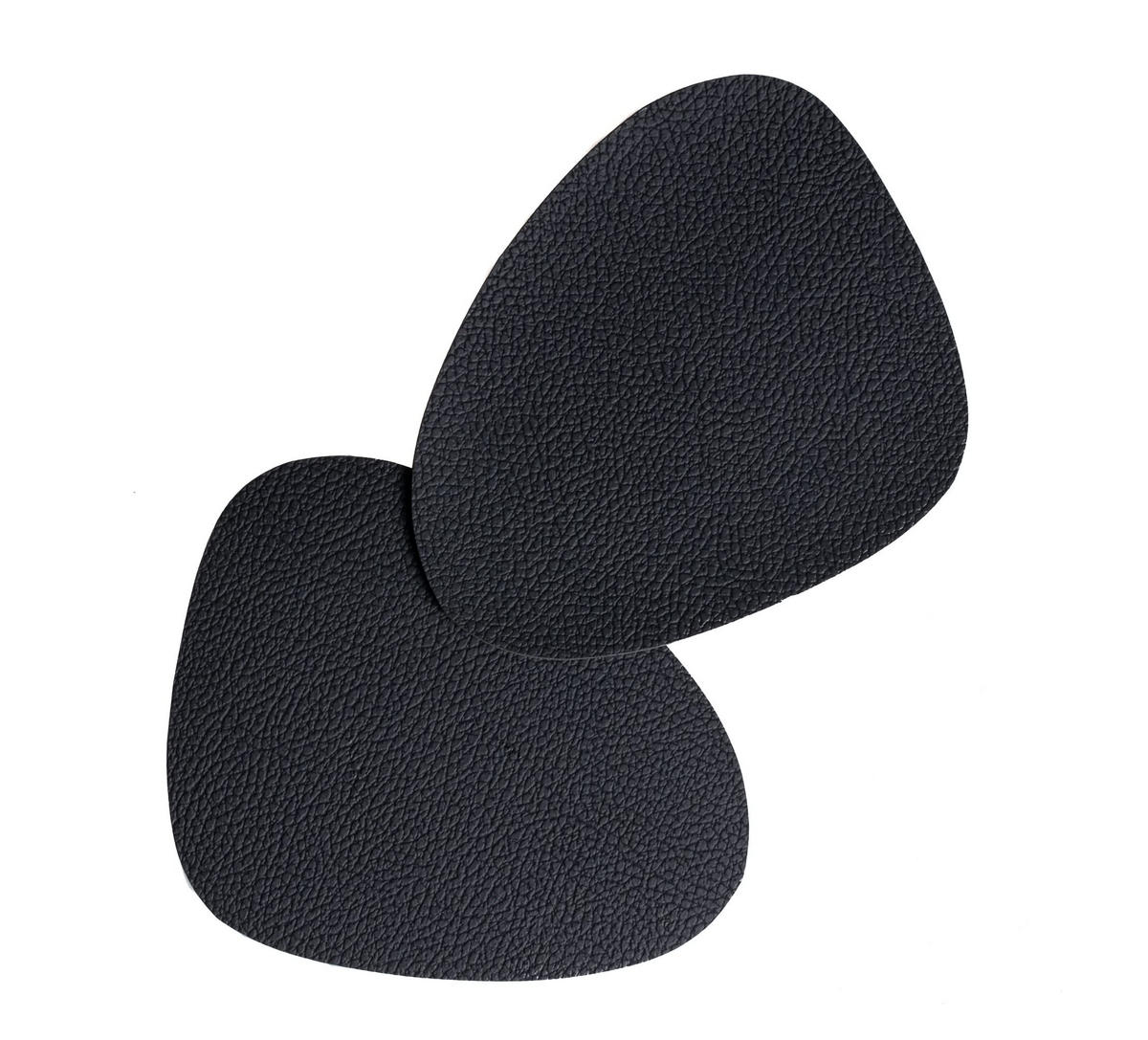 UNTERSETZER - Veganes Leder - Schwarz - Organic - 13 x 11 cm - 6 Stück - Schwarz, Kunststoff (11/13cm) - Cookinglife