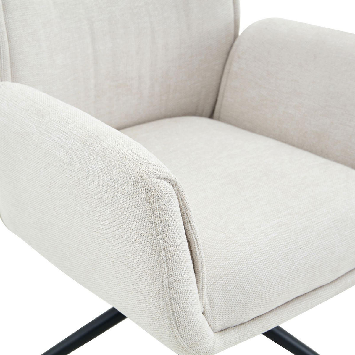 ESSZIMMERSTÜHLE LIRA 2er-Set cremeweiß - Creme, Textil (65/88/64cm) - IDIMEX