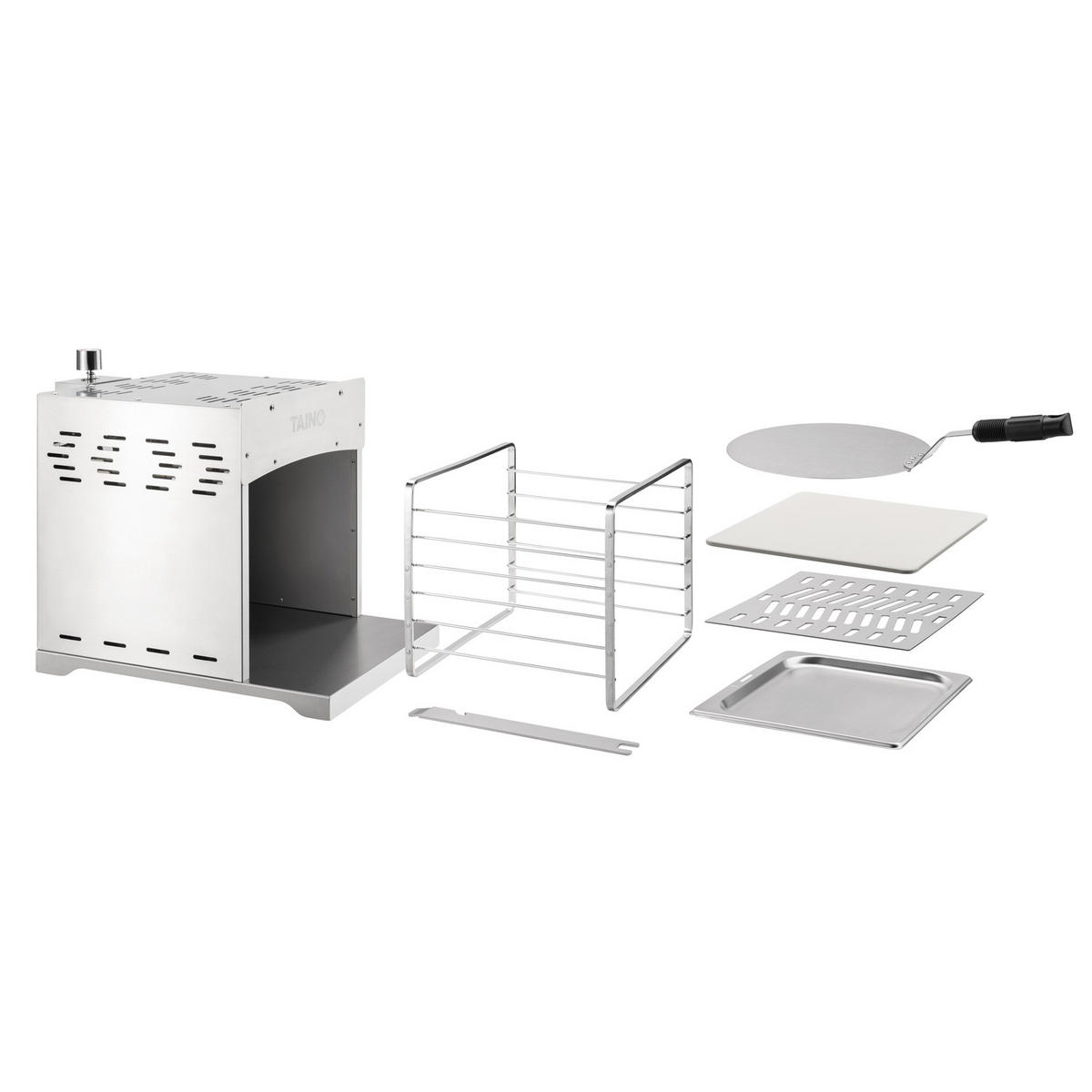 OBERHITZEGRILL XXL - Silberfarben, Metall (34/41/54cm) - TAINO