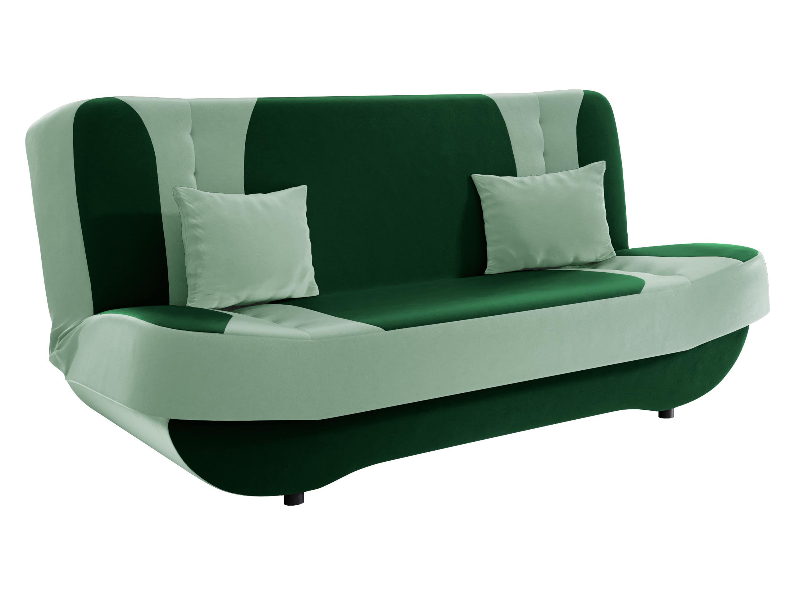 SCHLAFSOFA Pinto - Schwarz/Grün, Holzwerkstoff/Kunststoff (190/94/90cm) - MIRJAN24