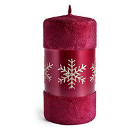 SVÍČKA, přírodní materiál, červená - červená, přírodní materiály (17.5cm) - Mondex