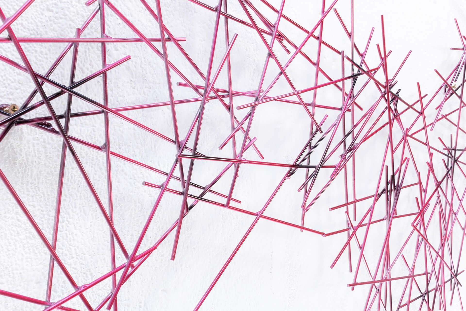 WANDDEKO Pink 111/64 cm - Pink, Metall (4.21/64/3cm) - KUNSTLOFT
