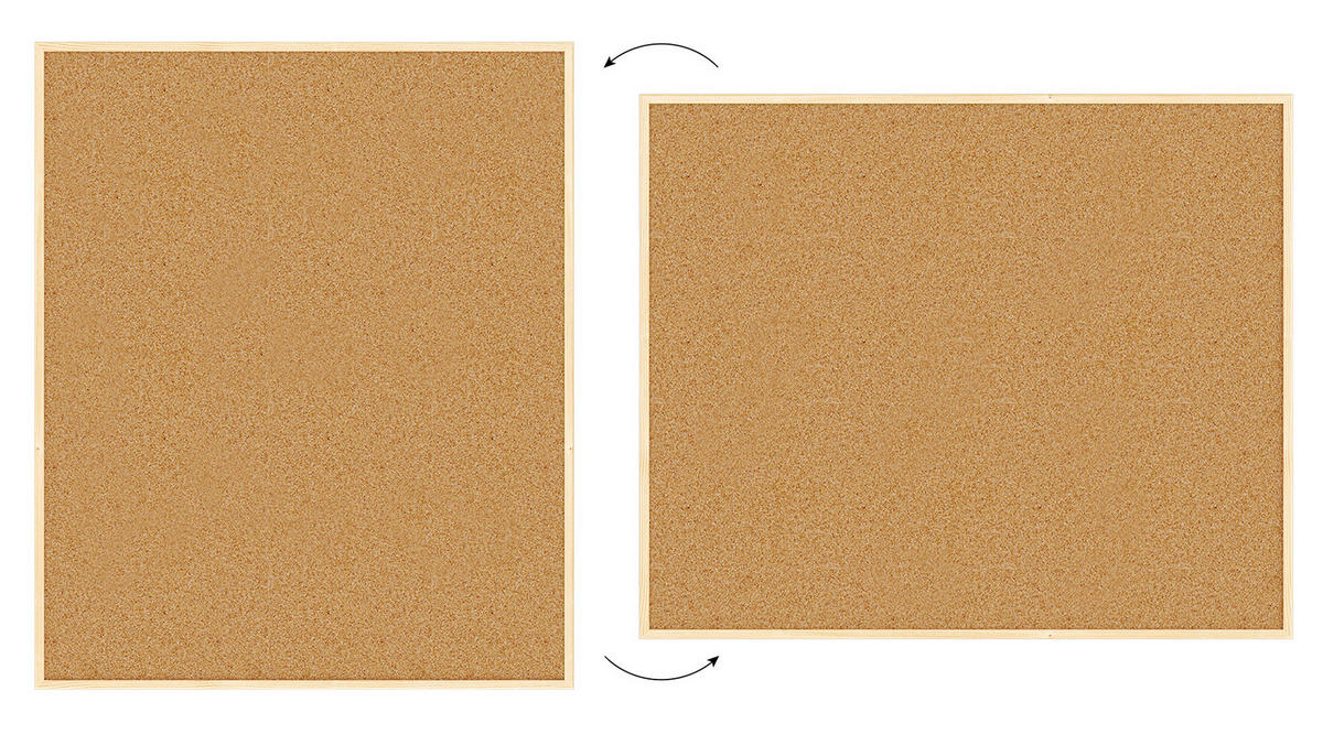 PINNWAND mit Naturholzrahmen 120x100cm - Braun, Holz (120/100/1cm) - ALLboards