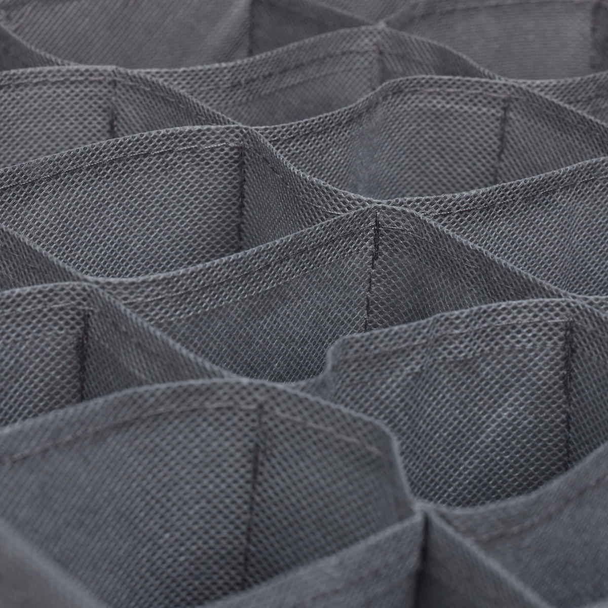 ORGANIZÉR na bielizeň - antracitová, textil/vlnitá lepenka (32/9/32cm) - Relaxdays