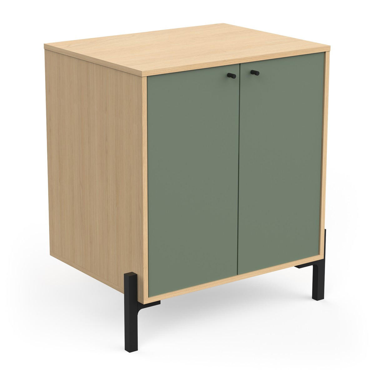 WASCHTISCHUNTERSCHRANK 2 Türen - Elisa - 69/50/77 cm - Grün, Holzwerkstoff (49.8/77.5/69.2cm) - Calicosy