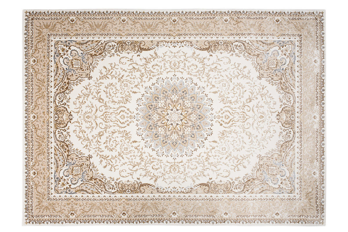 TEPPICH HERA Braun Creme 140/200 cm - Creme/Braun, Textil (140/200cm) - Tapiso