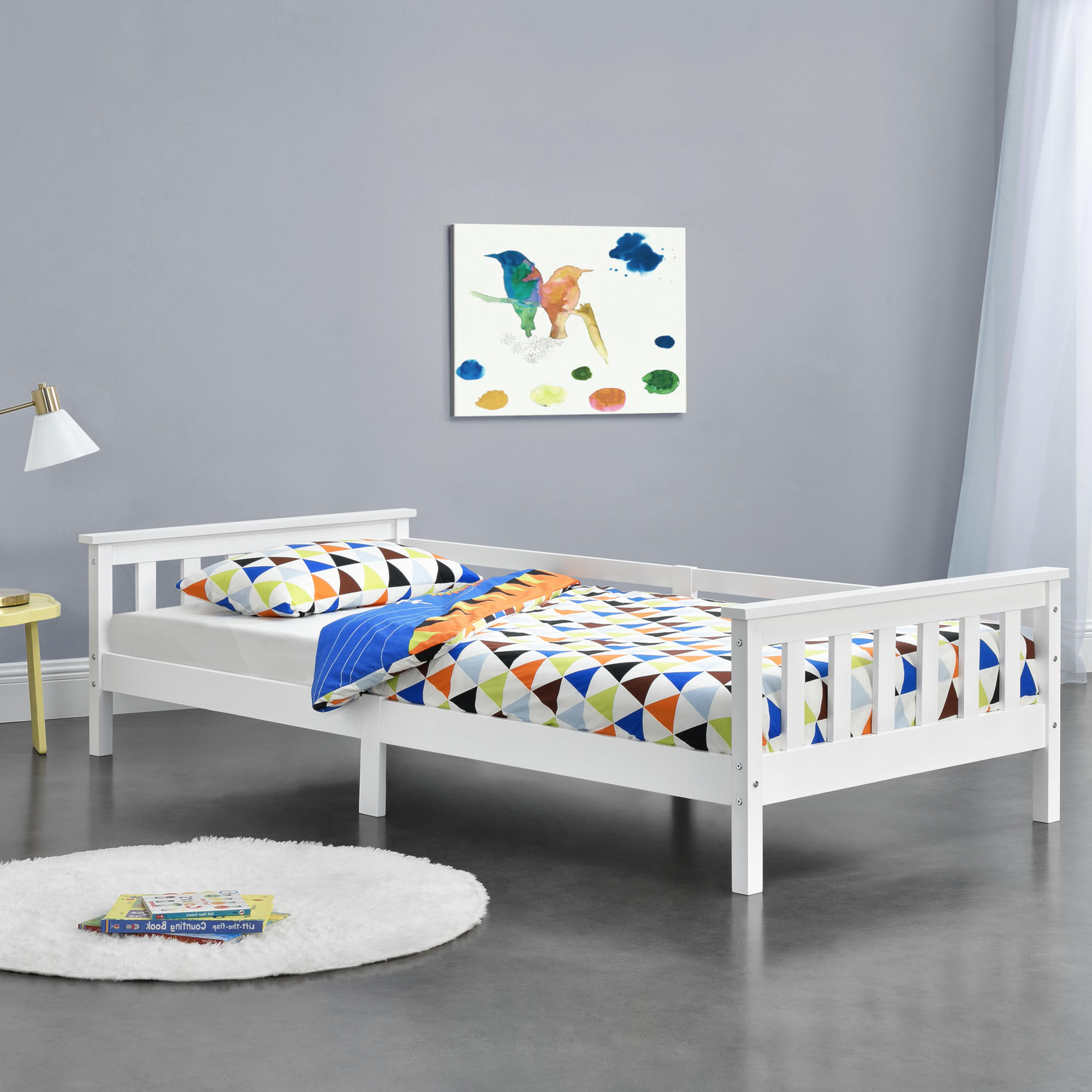 KINDERBETT Nuuk - Weiß, Holz (90/200cm) - [en.casa]