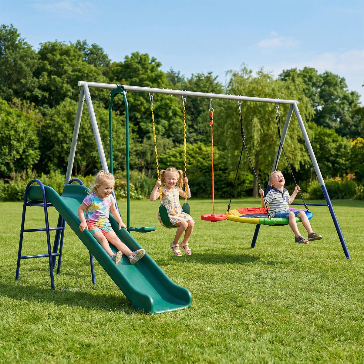 SCHAUKELGESTELL 5-in-1 DE-09341 Mehrfarbig - Multicolor, Metall (196/382cm) - ComfortXL