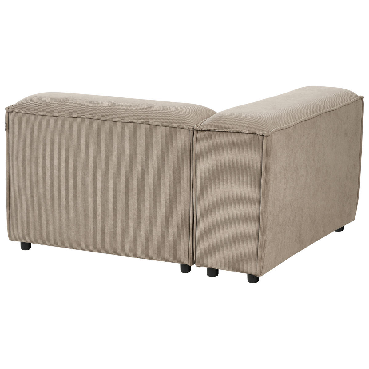 ECKMODUL Cord Hellbraun rechtsseitig Ardal - Hellbraun/Schwarz, Textil (120/68/120cm) - Beliani