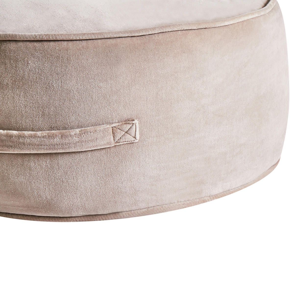 POUF Hellbraun Yulle - Hellbraun, Textil (60/25/60cm) - Beliani