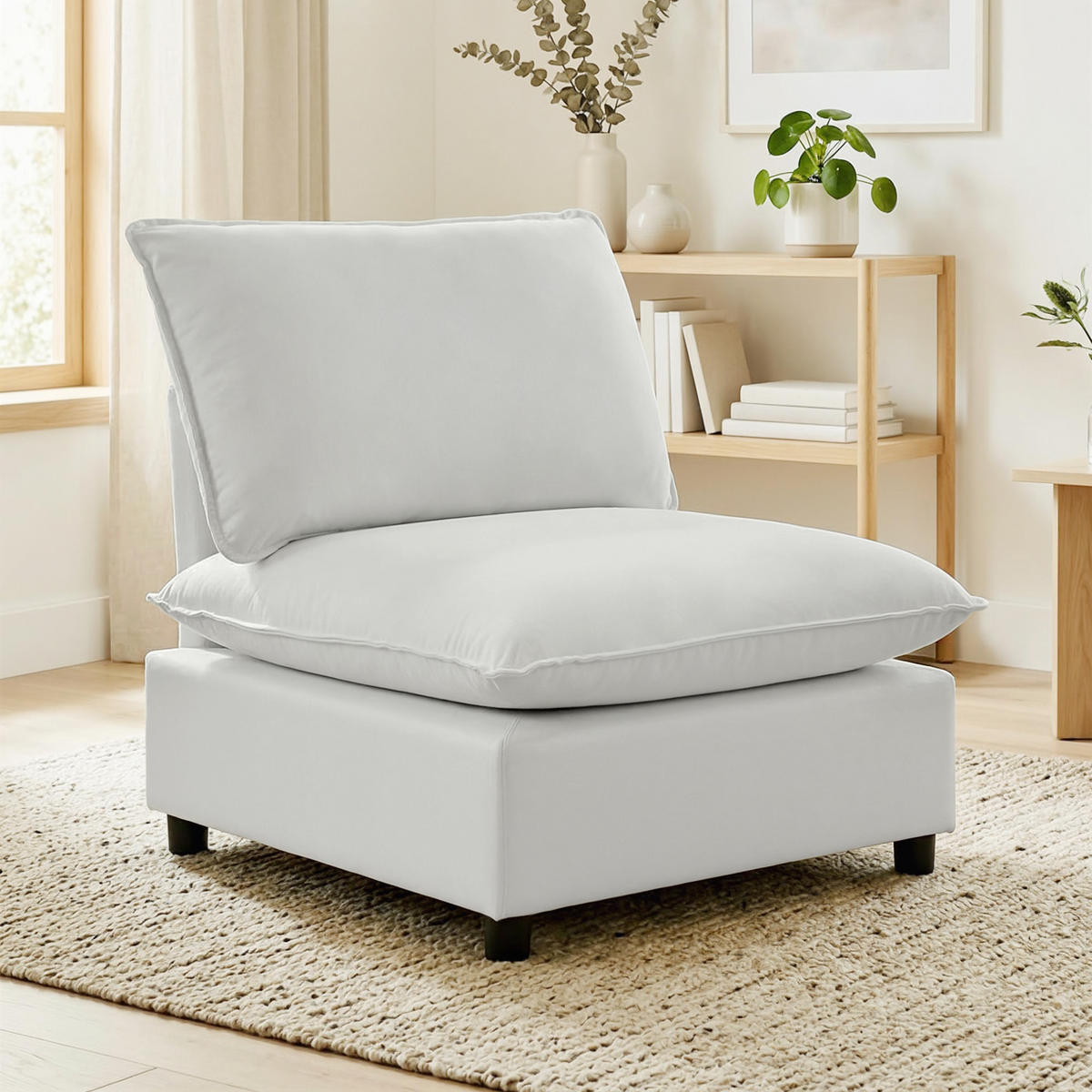 KŘESLO z umělé kůže a pěnového materiálu, šedé - šedá/černá, plast (74/78/85cm) - HOMCOM