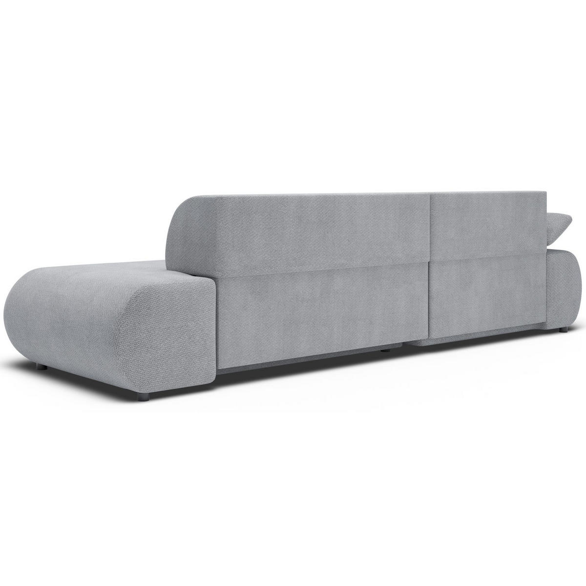 ECKSOFA Armone Grau Chenille - Schwarz/Grau, Kunststoff/Textil (286/173.5cm) - Selsey