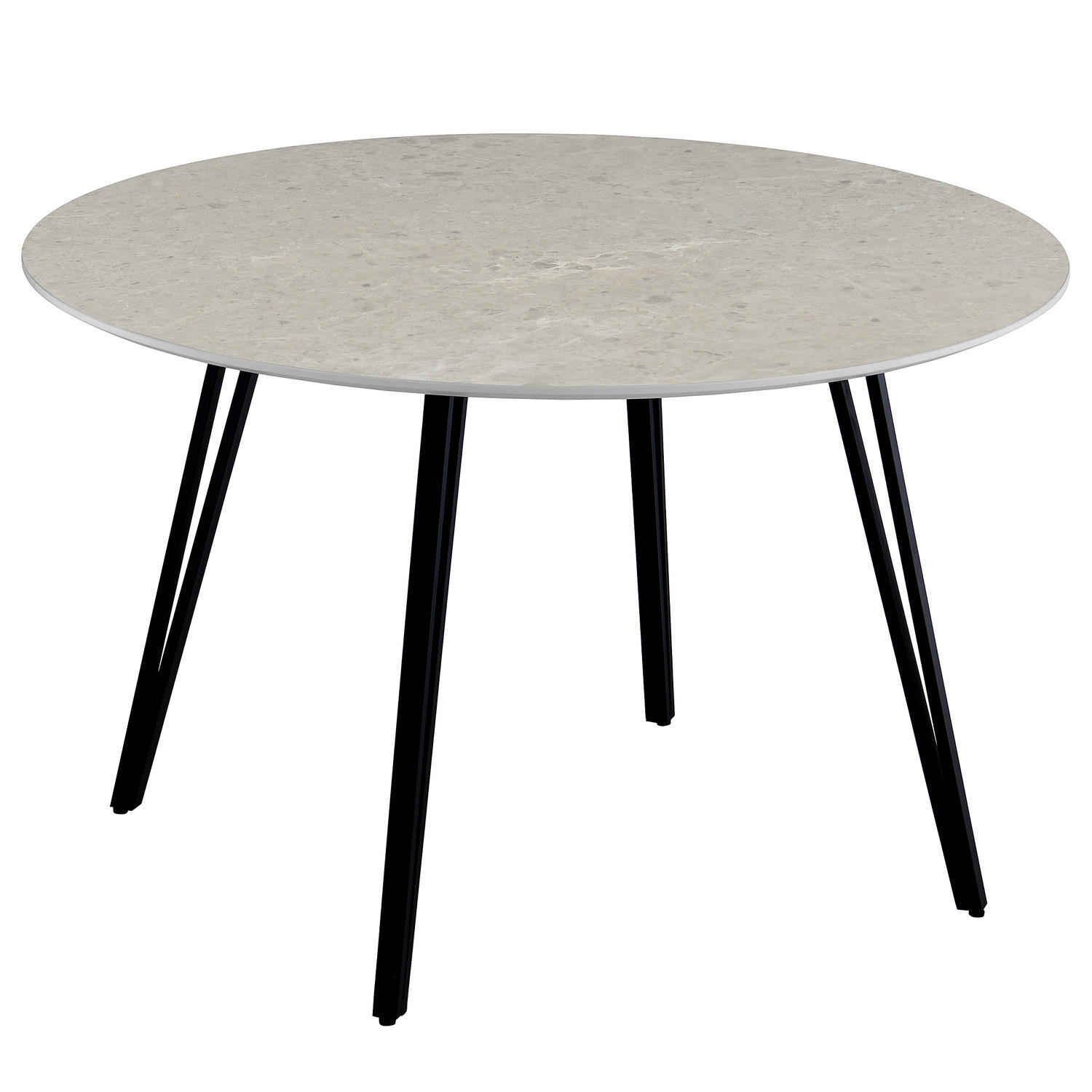 ESSTISCH - rund - Grau, Holzwerkstoff/Metall (120/120/75cm) - home24