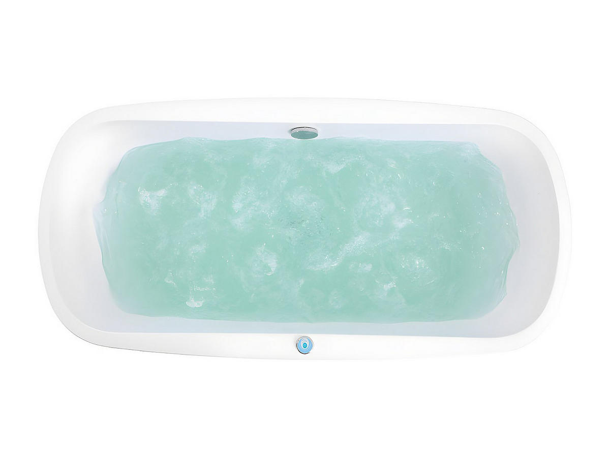 LED-WHIRLPOOL Badewanne - 1 Person - 155 L - Weiß - SIRGAO - Weiß, Kunststoff (150/56/75cm) - Vente-Unique