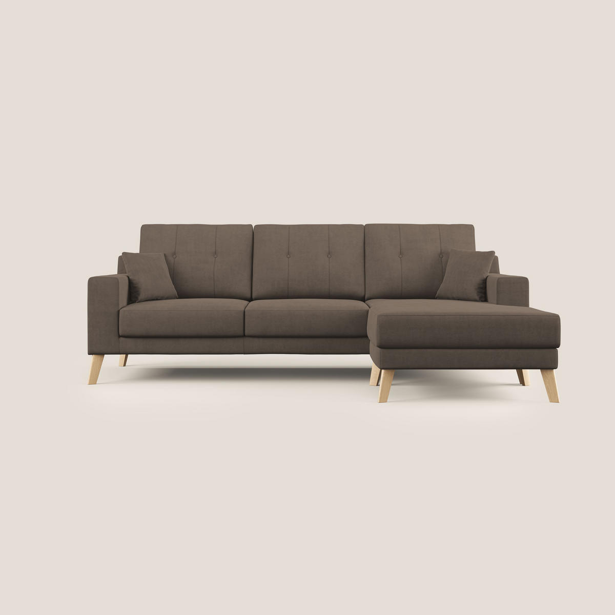 ECKSOFA Danish - Braun, Textil (237/91cm) - Divani.store