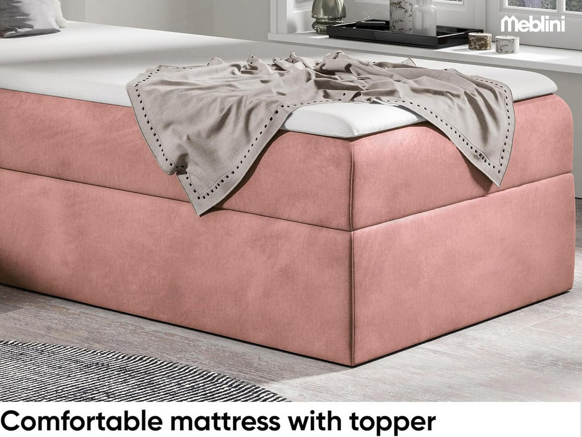 KINDERBETT CARDI - Pink, Holzwerkstoff (84/208cm) - Meblini